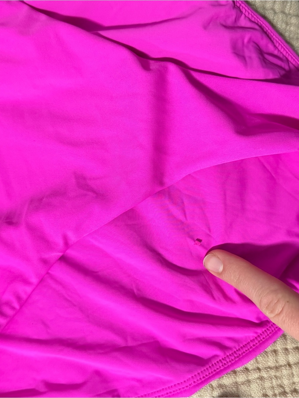 Angie Swim Magenta Lace-Up One-Piece Swimsuit - Picture 9 of 14